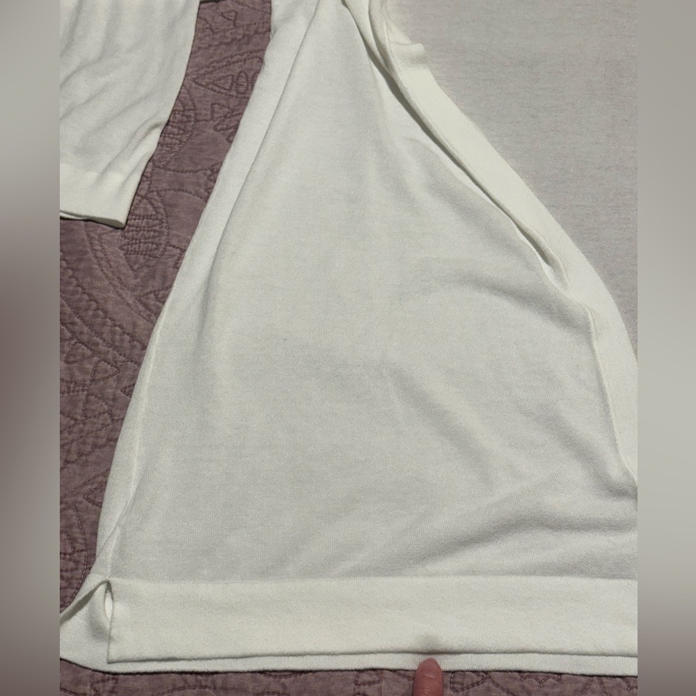 Eileen Fisher, white, long open cardigan - Picture 12 of 12